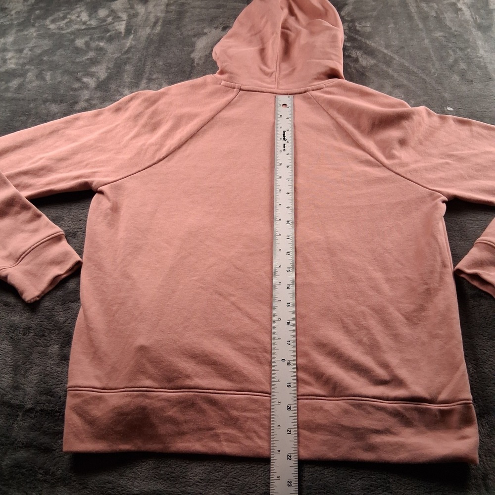 Under Armour Rival Fleece Hoodie Womens Medium Pink Logo Pullover Sweatshirt - Picture 5 of 7